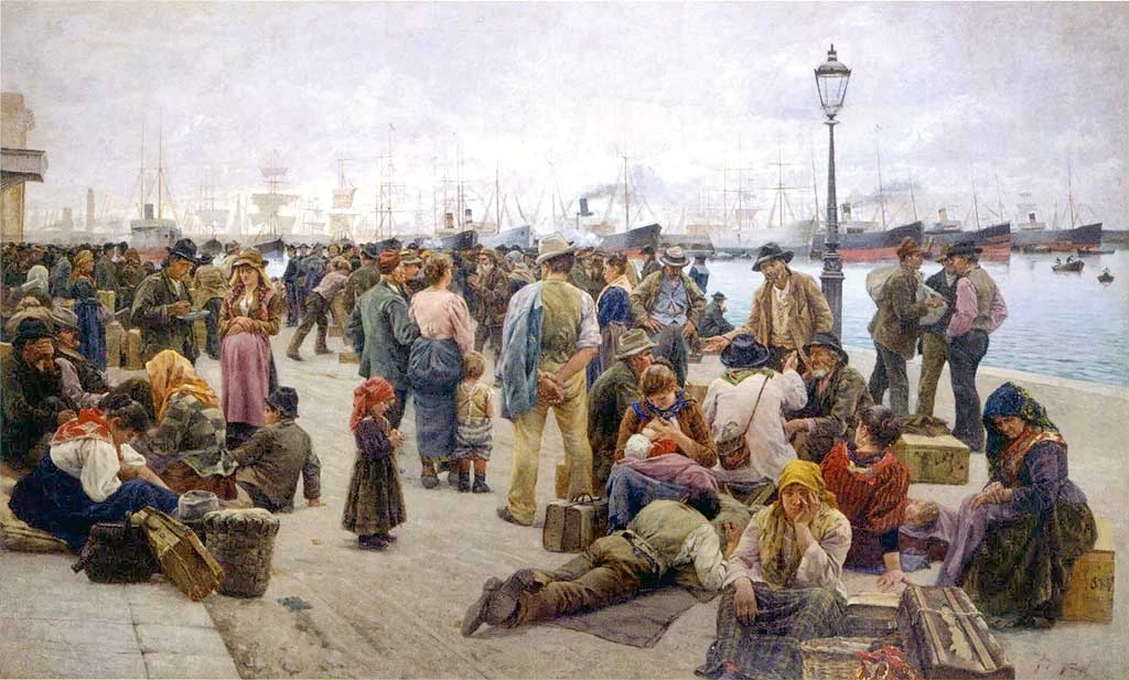 Angiolo - Gli emigranti, Galleria Nazionale d'Arte Moderna, Roma